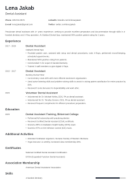 Assist patients by instructing about oral hygiene and …. Dental Assistant Resume Sample 20 Examples And Writing Tips