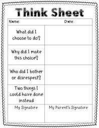 Think Sheet Classroom Management Teaching Classroom Management Classroom Behavior Management Teaching Classroom