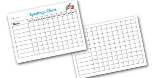 Free Class Spelling Record Wall Charts General Term