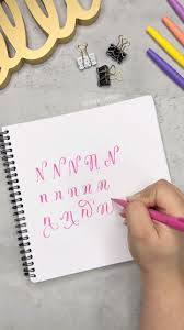 ¡14 formas de escribir la letra Nn! ¿Cuál te gusta más? ☀️, Materiales:,  🔸Libreta Rhodia Dotpad, 🔸Pluma Pentel Touch, #lettering #caligrafia  #aprendelettering #caligraphy #letran #n #abc #abecedario