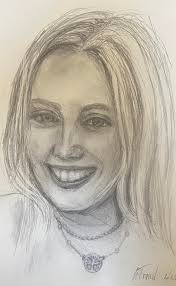 Pencil sketch of Megan