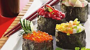 Gunkan Maki Sushi Variante Lachskaviar Rezept Lachskaviar Lebensmittel Essen Sushi