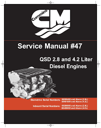 Cummins Mercruiser Qsd 2 8 230 Hp Diesel Engine Service