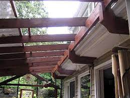 A Way To Attach A Pergola To House W Out Taking Away The Gutters And Not Using Extra Vertical Supports Pergoladeck Pergola Patio Outdoor Pergola Pergola