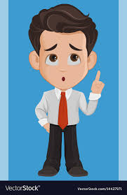 Business man cartoon character cute young Vector Image