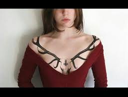 Gogus Dovmesi Geyik Antler Tattoos Chest Tattoos For Women Chest Tattoo