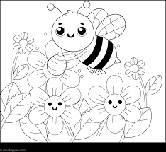 Buzzing Bee Free Coloring Page Printable