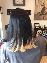 From a blonde hair black hair is changing the most difficult color to get and can cause more damage to the hair. Hair Group Dark Brown With Blonde Tips And Front By Facebook