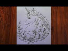 Outline general shape of head and snout. How To Draw A Cute Unicorn Unicorn Drawing How To Draw Unicorn Pencil Sketch Pencil Drawing Youtube