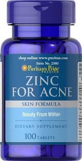 Puritan S Pride Zinc For Acne Skin Formula 100 Tablets Acne Skin Puritans Pride Acne