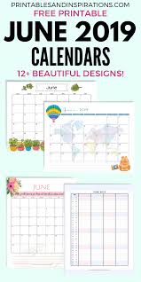 Free June 2019 Calendar Printable Pdf Printables And Inspirations June 2019 Calendar Calendar Printables Planner Calendar Printables
