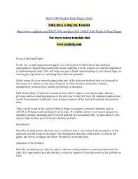 The way they are worded can vary hugely which can make it difficult to these are some examples of different ways in which questions can be phrased. Mat 540 Week 6 Final Paper