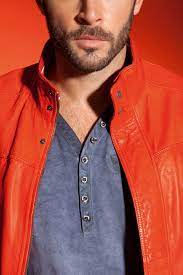 Lightweight Leather Bold Colour Roy Robson Red Leather Jacket Mens Trends Leather Jacket