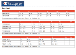 Size Chart For Apparel And Tshirts