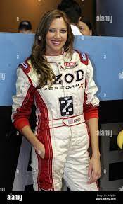 Ex-Playboy Playmate and IZOD girl Cameron Haven waits in victory lane to  celebrate Scott Dixon's victory in the Cafe do Brasil Indy 300 held at the  Homestead-Miami Speedway. Homestead, FL. 10/02/10 Stock