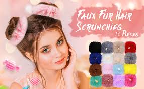 Amazon.com: WILLBOND 16 piezas de pelo sintético para coleteros peludos,  ligas para cola de caballo para mujeres (colorido) : Belleza y Cuidado  Personal