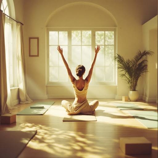 Yoga breath clear mind morning light