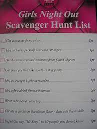 3 Pack Hen Night Girls Night Out Scavenger Hunt Game Girls Night Party Hens Night Hen Night Ideas