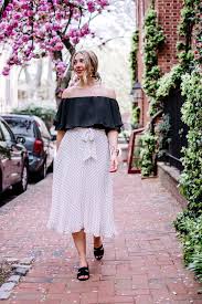 Black And White Pleated Midi Skirt Feminine Black And White Date Night Outfit For Spring And Summer Chic Outfits Spring Night Outfits Date Night Outfit