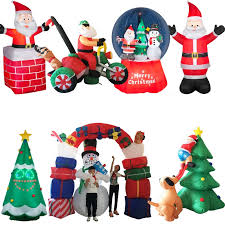 With christmas right around the corner, backyards, porches and gardens. 2021 Led Air Inflatable Santa Claus Snowman Elk Outdoor Garden Airblown New Year Christmas Decoration Gift For Kids Children Toy Inflatable Bouncers Aliexpress