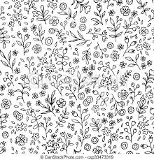 Black and white floral pattern. Black And White Flower Seamless Pattern Black And White Detailed Floral Seamless Pattern Canstock