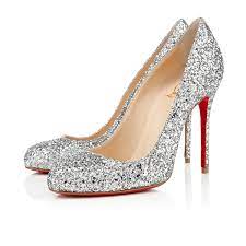 Christian Louboutin Fifi Glitter 100 Mm Christian Louboutin Wedding Shoes Christian Louboutin Silver Formal Shoes