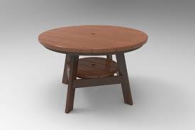 Wb dining table (outdoor) images. Round Wooden Outdoor Dining Table 3d Model 5 Stl Fbx Max Obj Rfa Unknown Free3d