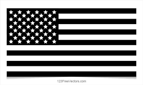 Black And White American Flag Black American Flag American Flag Decal American Flag Art