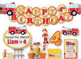 Note Cards Firetruck Birthday Fireman Birthday Card Firetruck Thank You Card Firetruck Party Fire Truck Party Supply Matching Thank You Card Stationery