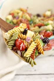 Drain, rinse with cold water, and drain again. Classic Pasta Salad For A Crowd The Toasty Kitchen