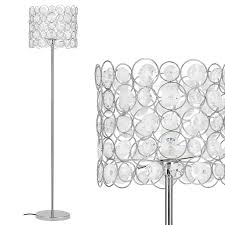 Stehleuchte Schwarz Chrom H 155cm Stehlampe Standleuchte Lampe