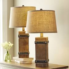 Factory Elements Get A Fashionable Update With This Industrial Inspired Table Lamp Offering Rustic Style In 2020 Rustic Table Lamps Table Lamps Living Room Table Lamp