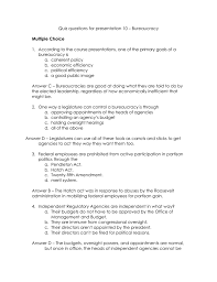 The people person's paper people! Quiz Questions For Presentation 10 Bureaucracy
