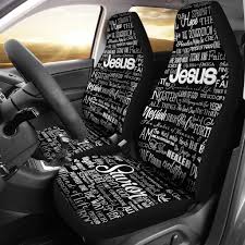 Names Of Jesus 2 Black White Names Of Jesus Jesus Suv Seat Covers