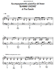 D d7+ e te sento quanno scinne 'e scale d7 'e corza senza guarda' g fis7 e te veco tutt'e juorne. Quanno Chiove Pino Daniele Spartito Spartiti Musicali Musica Leggera Pianoforte