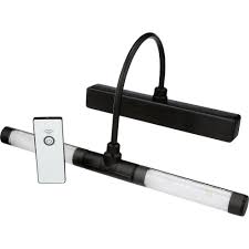 Rite Lite Led Black Wireless Picture Light With Remote Control Lpl601xlbrc The Home Depot