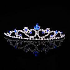 Tiara ile güzelliğinizin sınırlarını zorlayın. 3cm Hoch Konigsblau Kristall Braut Bridemaid Hochzeit Prom Partei Tiara Kamme Ebay