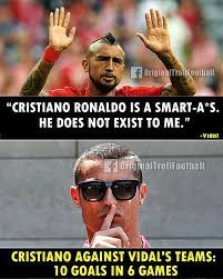 Maybe you would like to learn more about one of these? Troll Football Arturo Vidal On Cristiano Ronaldo Via Real Madrid Ruling Clubs Since 1902 Facebook