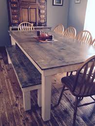 8 Ft Two Tone Farmhouse Table And Bench Wildwood Circleville Oh 740 420 7674 Farmhouse Dining Room Table Large Farmhouse Table Farmhouse Dining