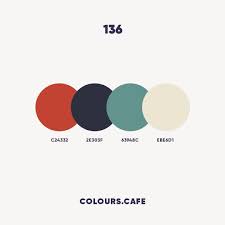 Colours Cafe On Instagram Colour 136 C24332 2e303f 63948c Ebe6d1 Colors Color Colours Pantone Colour Palettes Color Palette Design Color Swatches