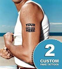 Enjoy a short term accessory or test drive your next tattoo with the most realistic, custom temporary tattoos available. Custom Temporary Tattoos Fake Removable Customized Tattoo Personalized Designs Order Temp Tats Of Your Logo Last 2 5 Days Go On With Water Removeable Party Sticker Decals Buy Online In
