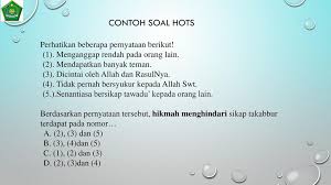 Contoh Soal Hots Pjok Penyusunan Soal Hots Tahun 2017 Mutu Didik Contoh Soal Hots Berdasarkan Standar Kompetensi Ipa Smp Mts Devi 2011 Topik