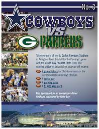 2013 Starlight Gala Live Auction Item No 3 Cowboys Vs Packers At Dallas Cowboys Stadium Take Your Party Cowboys Stadium Cowboys Vs Live Auction Items
