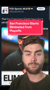 San Francisco Giants Eliminated from Playoffs #SFGiants #SanFranciscogiants  #giantsbaseball #Farhanzaidi #Baseball #mlb #majorleaguebaseball #farhan  #mattchapman #mlbfyp #fyp