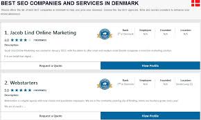 Ratings Reviews Of Best Seo Companies Agencies In Denmark 10seos Brings The Ranking Of Top Seo Best Seo Company Seo Services Company Seo Company