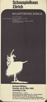 original vintage poster schauspielhaus zurich ballet ballerina dance 1969 bamert modernism unique poster vintage posters vintage