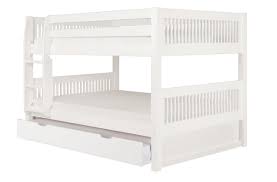 Moreno grey twin over twin bunk beds. Full Over Full Low Bunk Bed Trundle Mission White