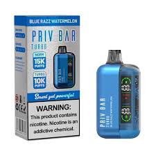 PRIV BAR TURBO 15OOO DISP 5CT- BLUE RAZZ WATERMELON