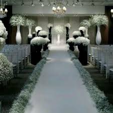 Black And White Wedding Ceremony Decorations Black And White Wedding Ceremony White Wedding Ceremony Babys Breath Wedding Wedding Ceremony Flowers