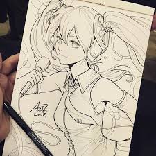 Stanley Artgerm Lau On Instagram Random Miku Sketch At Stgcc In 2020 Female Sketch Anime Art